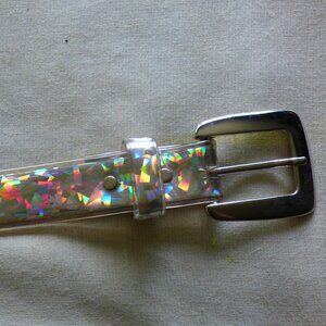 VINTAGE LASER CUT PANT / SKIRT BELT PREOWNED TOTAL OF 46" LONG